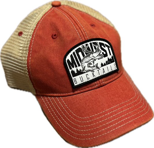 Midwest Bucktails Legacy Patch Hat - Red/Khaki